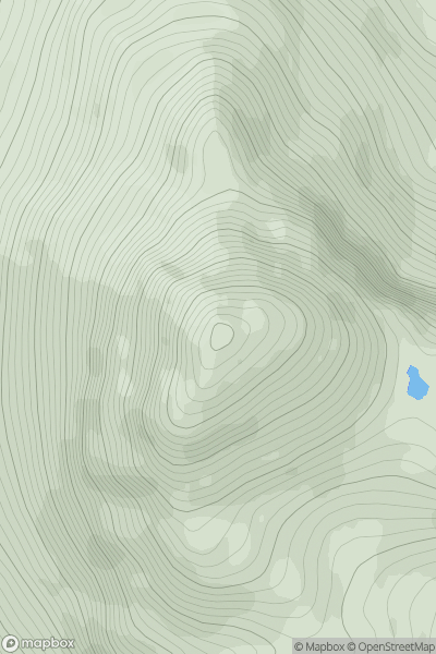 Thumbnail image for Cul Beag [Lochinver to Ullapool] showing contour plot for surrounding peak